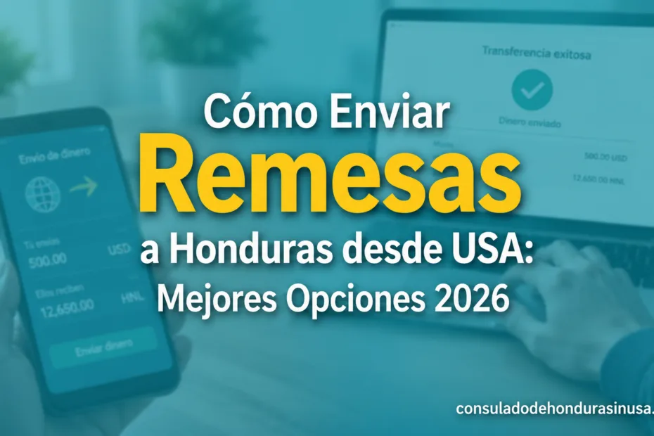 Guía sobre cómo enviar remesas a Honduras desde USA con las mejores opciones en 2026.