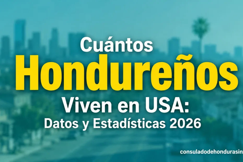 Hondureños en USA en 2026, mostrando datos y estadísticas sobre su población en el país.