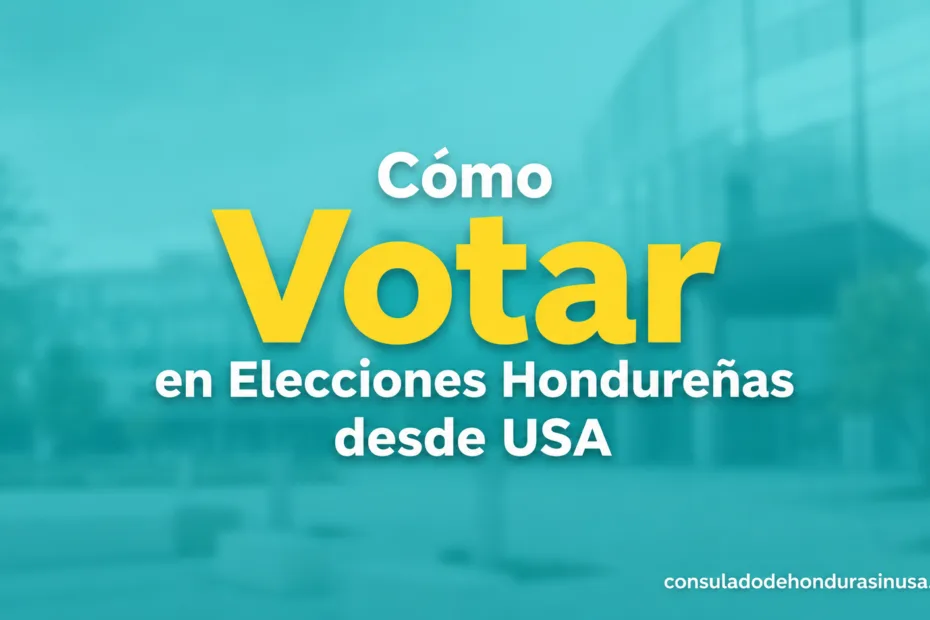 Muestra un paso a paso para votar en elecciones hondureñas desde USA