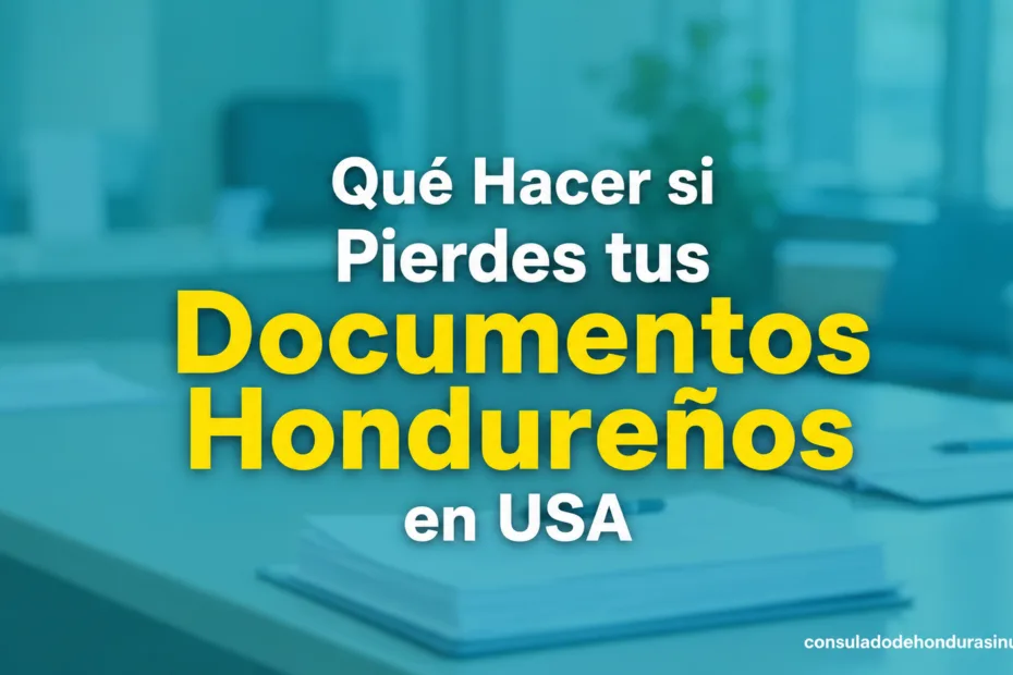 Guía rápida sobre qué hacer si pierdes tus documentos hondureños en USA.