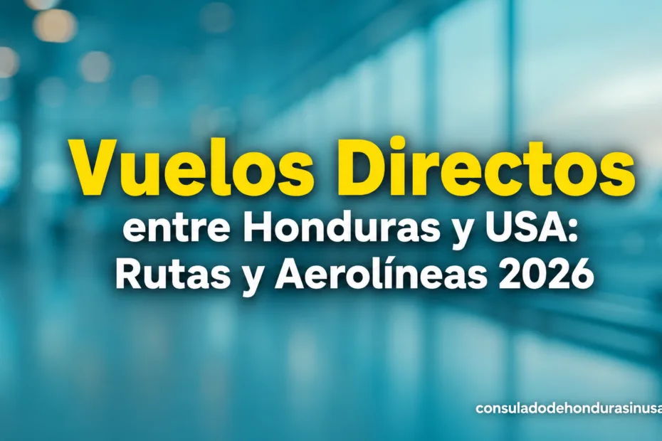 Vuelos directos entre Honduras y USA en 2026, mostrando rutas y aerolíneas disponibles.