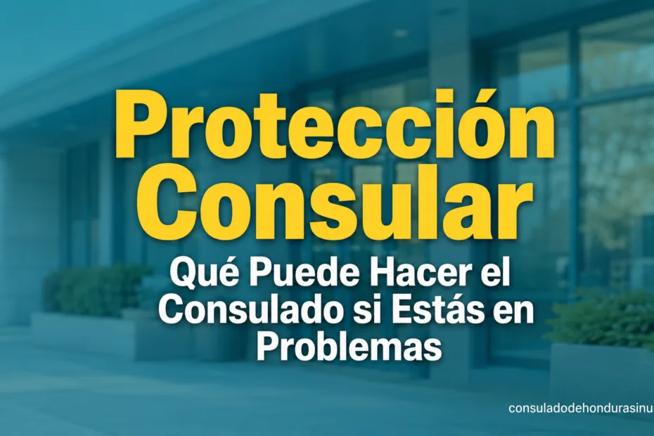 Consulado ofreciendo protección consular a personas en problemas en Honduras y EE. UU.