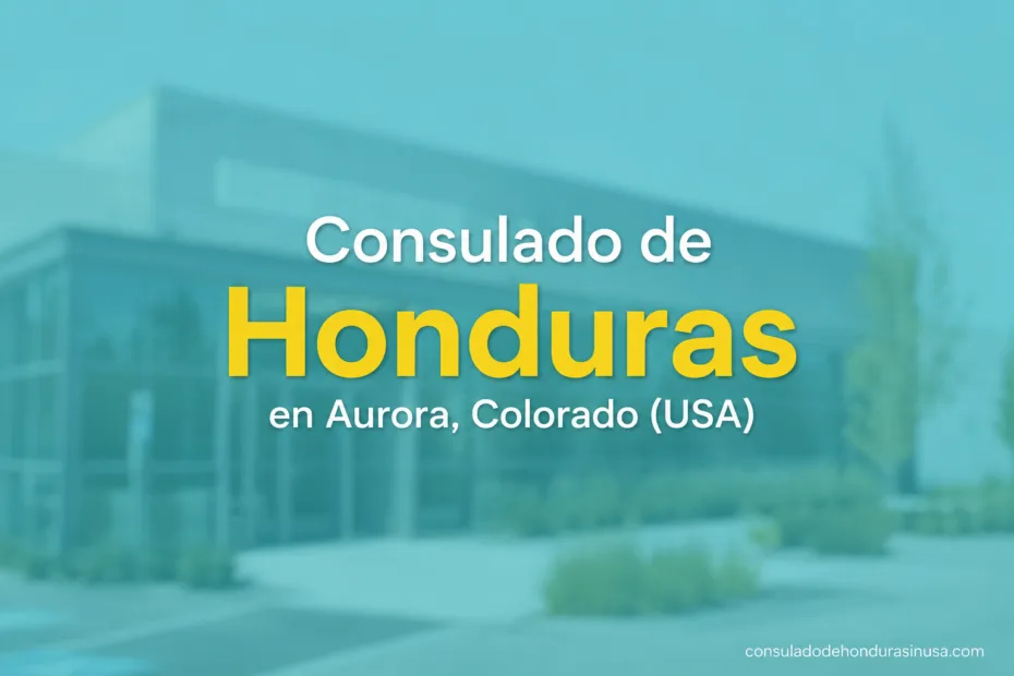 The Honduras consulate is located in Aurora, Colorado, providing consular services to the community.